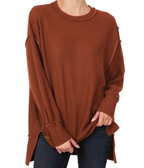 Best Wishes Waffle Knit Top - Shop AffairShirts & Tops432341781000001014350